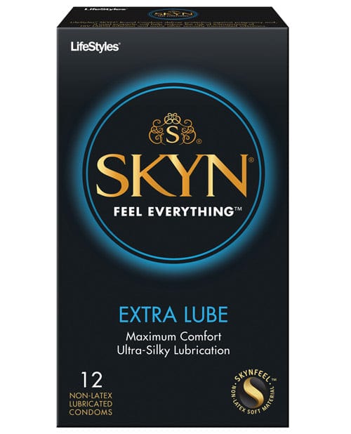 LifeStyles Condoms Regular / 12 Lifestyles Skyn Extra Lubricated Condoms - Box Of 12 at the Haus of Shag