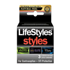 Lifestyles Styles 3-in-1 Collection - Pack Of 3 - Condoms