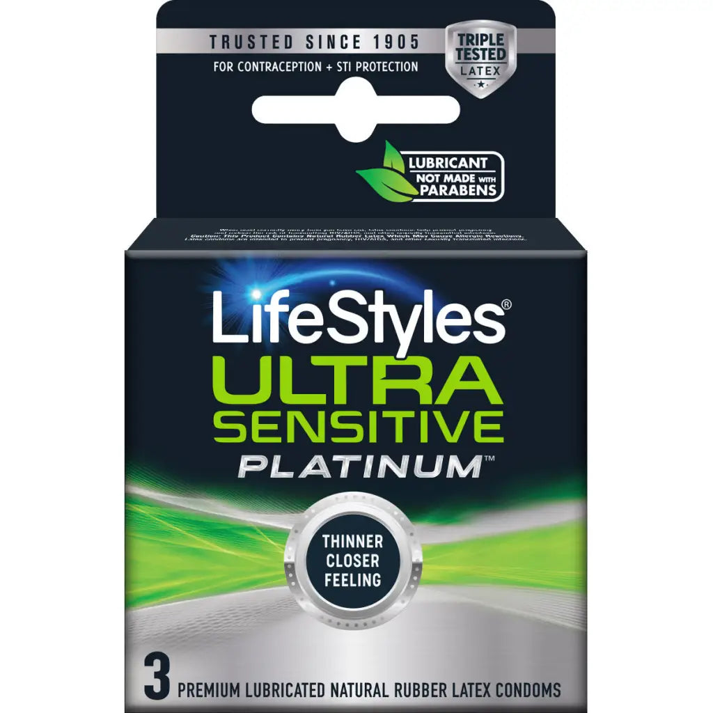 Lifestyles Ultra Sensitive Platinum 3-Pack - Condoms