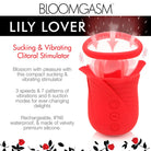 Lily Lover Sucking & Vibrating Clitoral Stimulator - Red - Stimulators