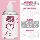 Liquid Passion Natural Lubricant - 16oz - Water Based Lubricant