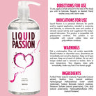 Liquid Passion Natural Lubricant - 34oz - Water Based Lubricant