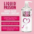 Liquid Passion Natural Lubricant - 34oz - Water Based Lubricant