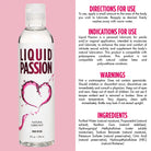 Liquid Passion Natural Lubricant - 8oz - Water Based Lubricant