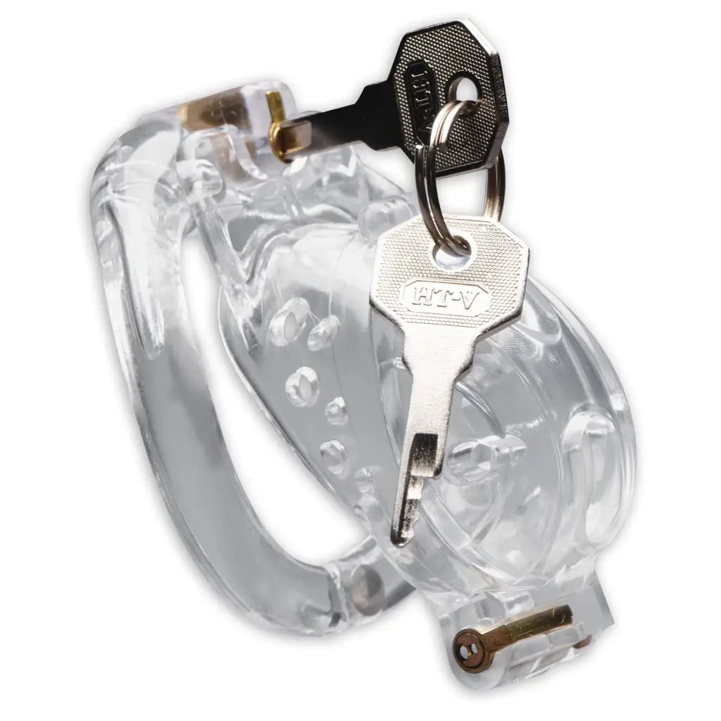 Lockdown Customizable Chastity Cage - Clear - Cock Cage