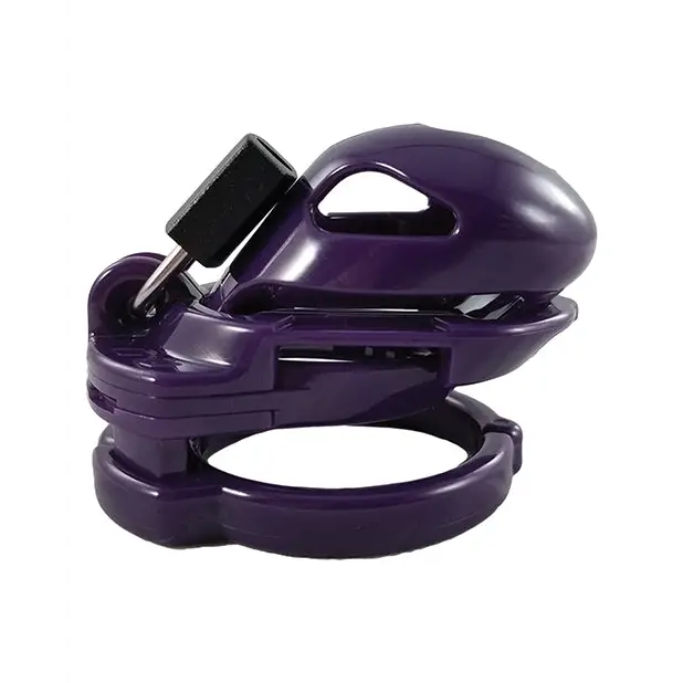 Purple plastic bottle opener with black handle from Locked In Lust The Vice Mini V2 collection