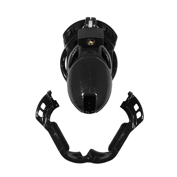 Helmet with metal buckle from Locked In Lust The Vice Standard - for inescapable chastity