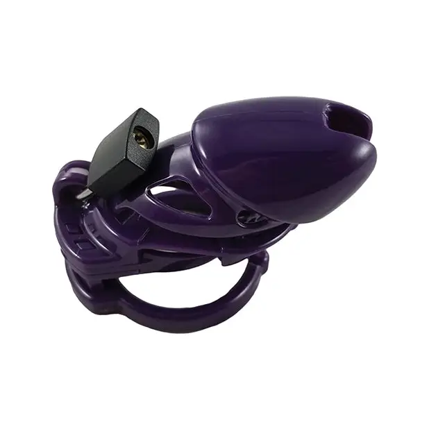 Purple plastic cup holder with black handle for Locked In Lust Vice Standard anti pullout device