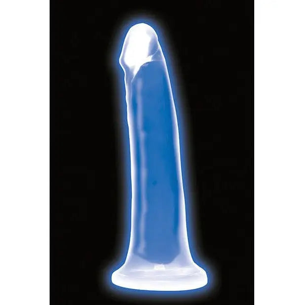 Curve Novelties Dildos Blue Lollicock Glow-in-the-Dark Silicone Dildo 7in Blue at the Haus of Shag