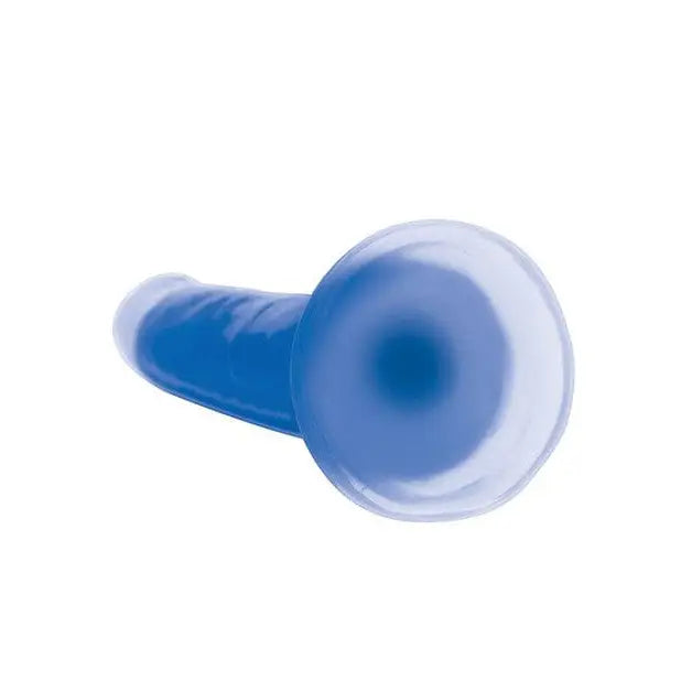 Curve Novelties Dildos Blue Lollicock Glow-in-the-Dark Silicone Dildo 7in Blue at the Haus of Shag