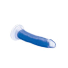 Curve Novelties Dildos Blue Lollicock Glow-in-the-Dark Silicone Dildo 7in Blue at the Haus of Shag