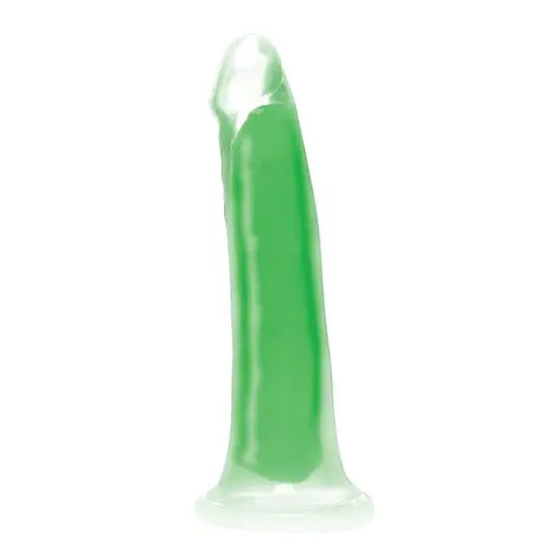 Curve Novelties Dildos Green Lollicock Glow-in-the-Dark Silicone Dildo 7in Green at the Haus of Shag