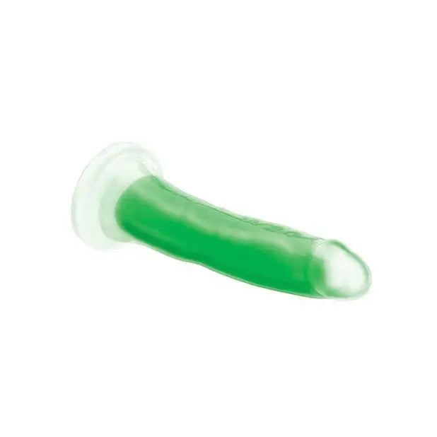 Curve Novelties Dildos Green Lollicock Glow-in-the-Dark Silicone Dildo 7in Green at the Haus of Shag