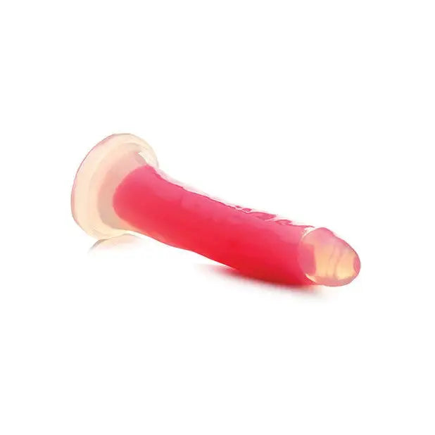 Lollicock Glow-in-the-Dark Silicone Dildo 7in Pink - Realistic Dildo