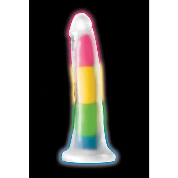 Lollicock Glow-in-the-Dark Silicone Dildo 7in Pink - Realistic Dildo