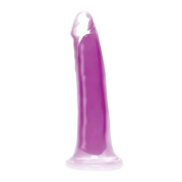 Curve Novelties Dildos Purple Lollicock Glow-in-the-Dark Silicone Dildo 7in Purple at the Haus of Shag