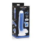 Blue Glow-in-the-Dark Silicone Dildo 7in with Balls in Lollicock Product Packaging