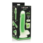 Lollicock Glow-in-the-Dark Silicone Dildo with Balls and Remote Control - 7in Green