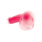 Lollicock Glow-in-the-Dark Silicone Dildo w/ Balls 7in Pink - Realistic Dildo