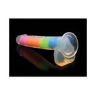 Lollicock Glow-in-the-Dark Silicone Dildo w/ Balls 7in Pink - Realistic Dildo