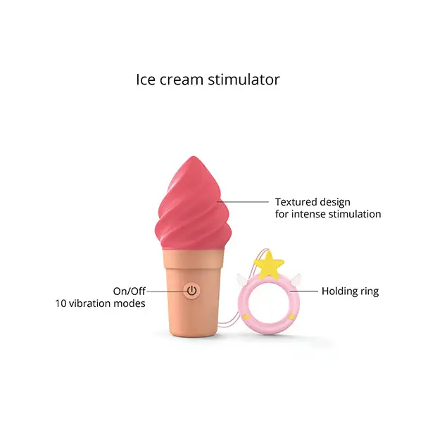 Love to Love Cand’ice Ice Cream Cone Stimulator - Raspberry Jolly - Stimulators