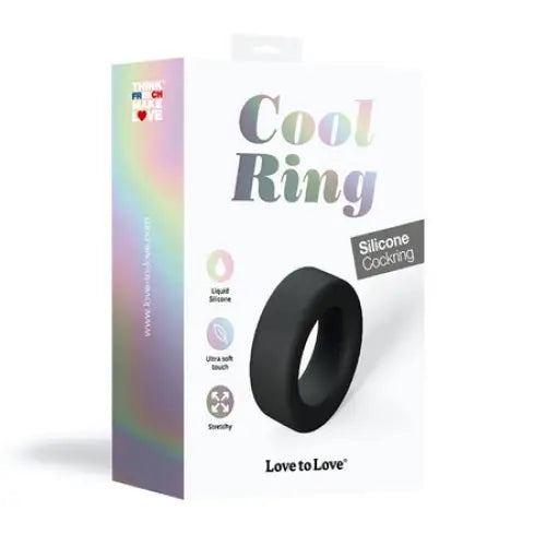 Love to Love Cool Ring Silicone Cockring Noir - Cock Ring