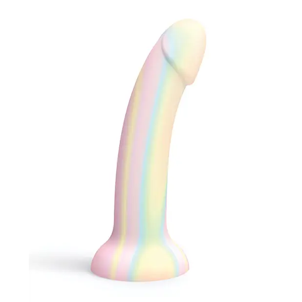 Love to Love Dildolls Fantasia Glow in the Dark 7 in. Silicone Dildo Pastels - Realistic Dildo