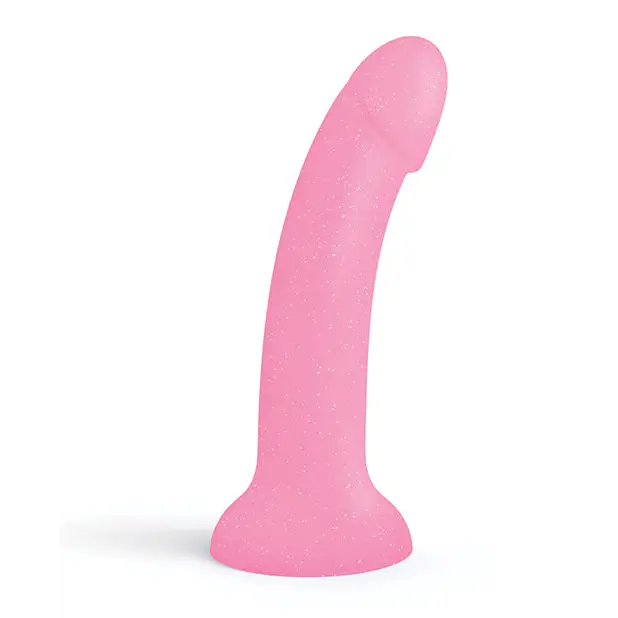 Love to Love Dildolls Glitzy 7 in. Silicone Dildo Pink Glitter - Realistic Dildo