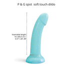 Love to Love Dildolls Nightfall 6 in. Silicone Dildo with Gold Star Glitter Blue - Realistic Dildo