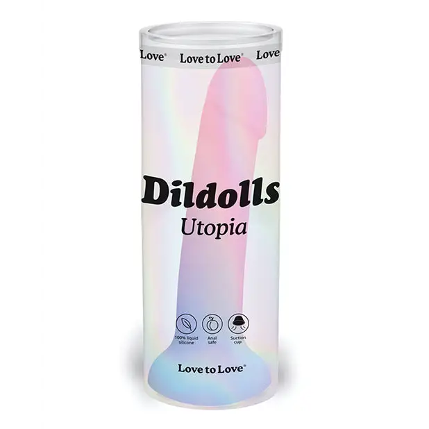 Love to Love Dildolls Utopia 7 in. Silicone Dildo Gradient Pastels - Realistic Dildo