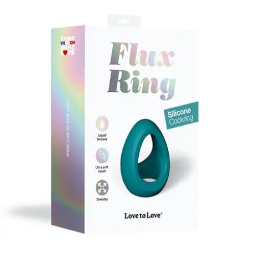 Love to Love Flux Ring Silicone Cock & Ball Ring Teal Me - Cock Ring