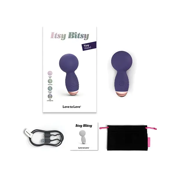 Love to Love Itsy Bitsy Mini Wand - Midnight Indigo - Stimulators