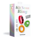 Love to Love Kit Neon Ring Silicone Cockring Set - Cock Ring