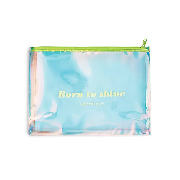 ’love To Love Born To Shine Pouch - Acid Yellow - Storage Cases & Bags