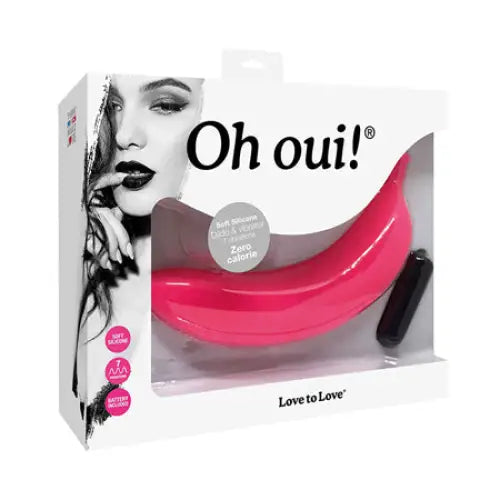 Love to Love Oh Oui Silicone Banana Vibrator Pink - Realistic Dildo