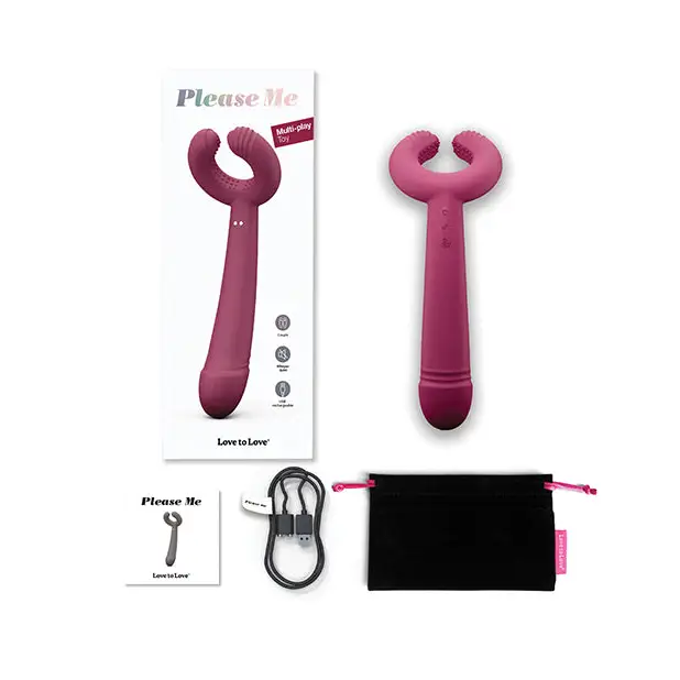 Love to Love Please Me Multi-Play Vibrator - Plum Star - Stimulators