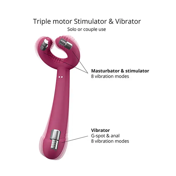 Love to Love Please Me Multi-Play Vibrator - Plum Star - Stimulators