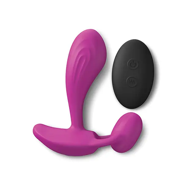 Love to Love Witty Rechargeable Remote-Controlled Silicone P & G Vibrator Midnight Indigo - Powered Butt Plug