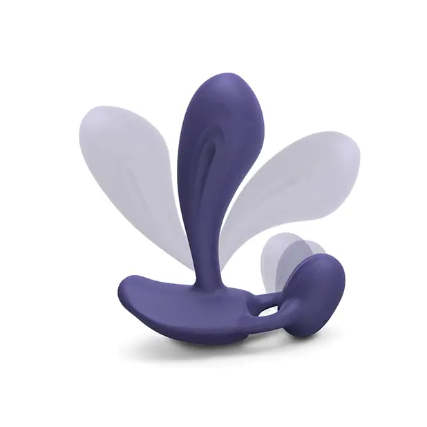 Love to Love Witty Rechargeable Remote-Controlled Silicone P & G Vibrator Midnight Indigo - Powered Butt Plug