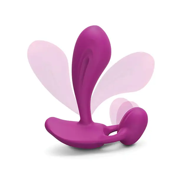 Love to Love Witty Rechargeable Remote-Controlled Silicone P & G Vibrator Midnight Indigo - Powered Butt Plug