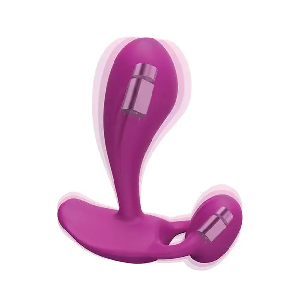 Love to Love Witty Rechargeable Remote-Controlled Silicone P & G Vibrator Midnight Indigo - Powered Butt Plug