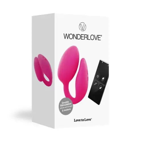 Love to Love Wonderlove Dual Stimulation Clitoris & G-Spot Vibrator With Remote Pink - Rabbit