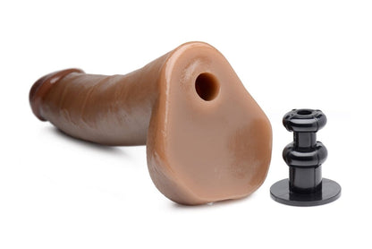 LoveBotz Dildos 8 Inch Cock Lock Brown Dildo at the Haus of Shag