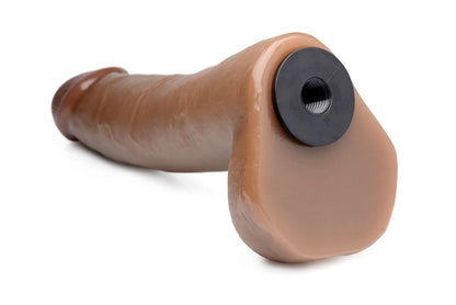 LoveBotz Dildos 8 Inch Cock Lock Brown Dildo at the Haus of Shag