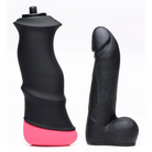 Hand held thrusting silicone dildo by LoveBotz, adult novelty product shaped like male genitalia