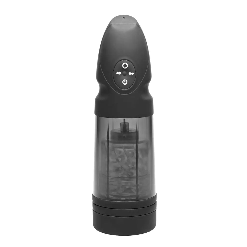 Electric pepper grinder with control buttons, part of LoveBotz Strobe Multi Function Stroker