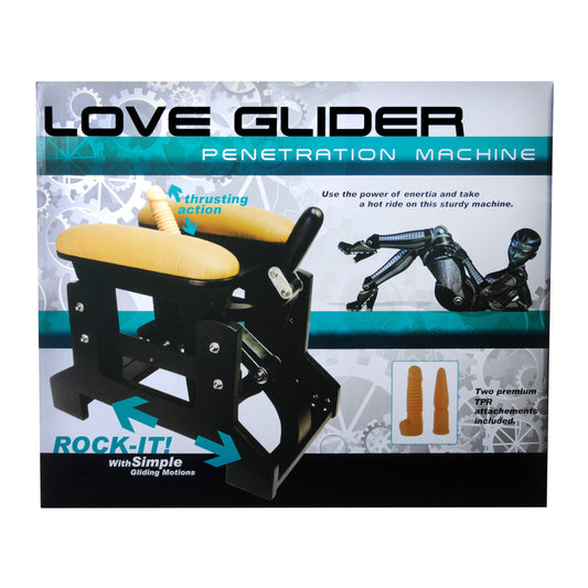 LoveBotz Thrusting Machine Black LoveBotz Love Glider Manual Rocker Sex Machine at the Haus of Shag