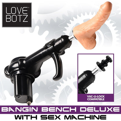 LoveBotz Thrusting Machine Deluxe Bangin Bench With Sex Machine at the Haus of Shag