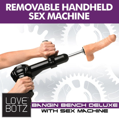 LoveBotz Thrusting Machine Deluxe Bangin Bench With Sex Machine at the Haus of Shag