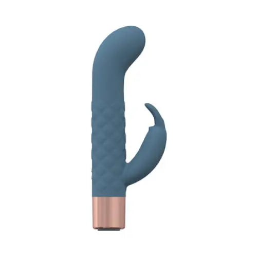 LoveLine Devotion 10 Speed Mini-Rabbit Silicone Rechargeable Waterproof Blue/Grey - Rabbit